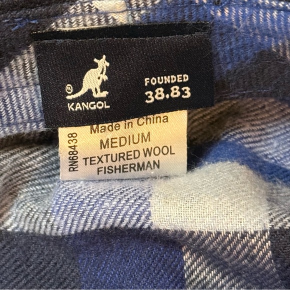 🧢 Kangol Textured Wool Fisherman Cap | Navy Blue | Medium - Picture 9 of 10